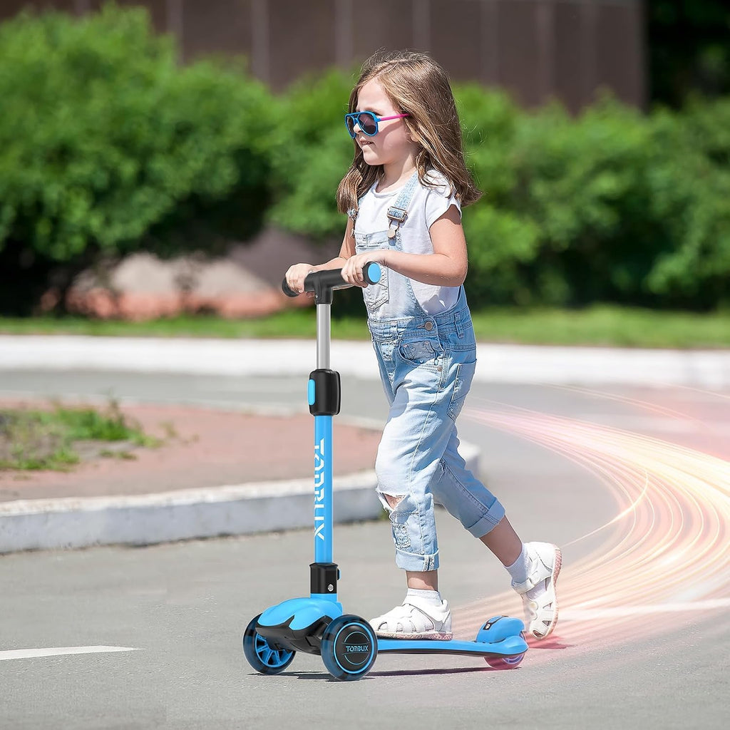 Light Up 3 Wheel Folding Kids Scooter with Adjustable Height Y85434