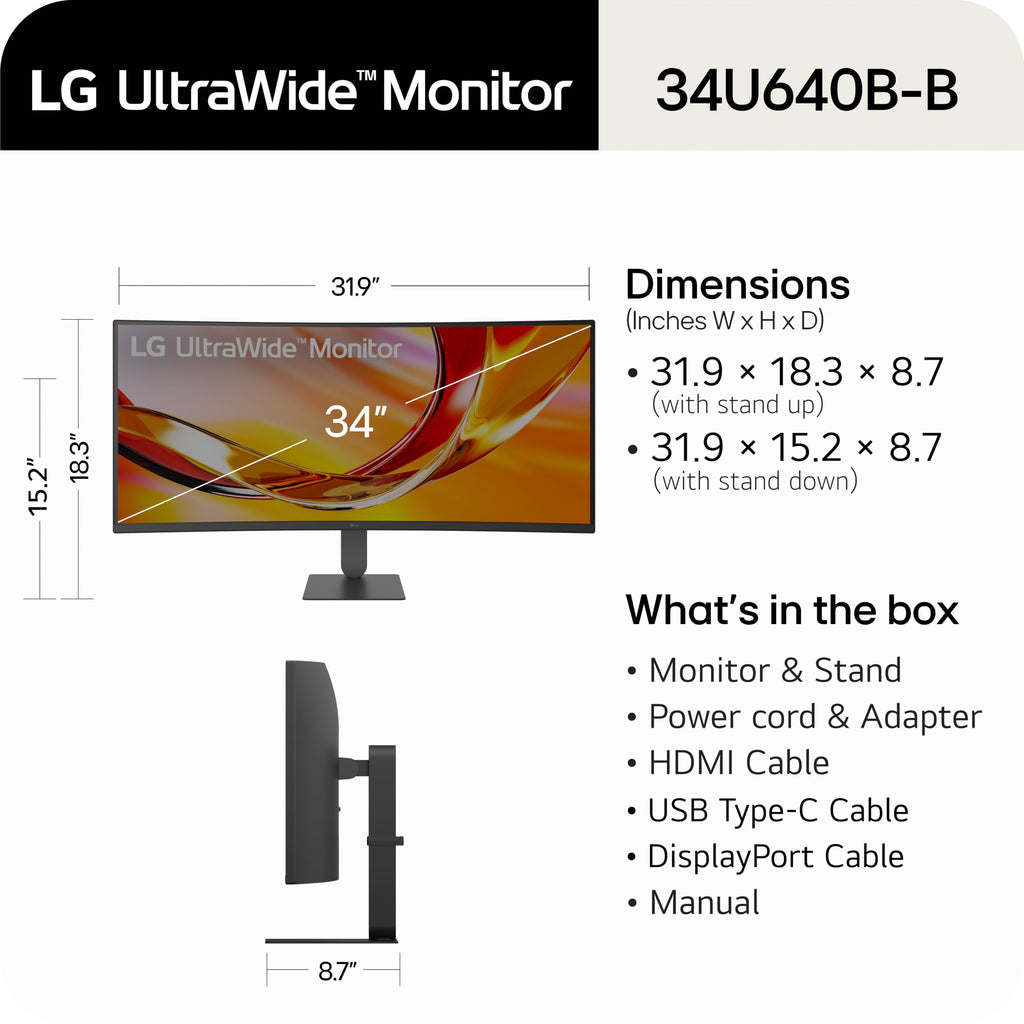 34-inch UltraWide WQHD 144Hz Curved Monitor S123305