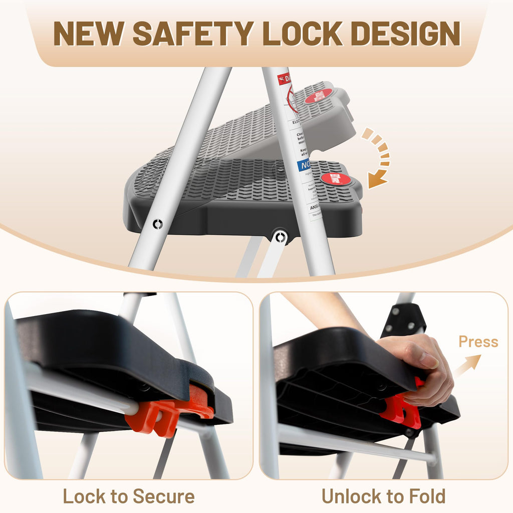 2 Step Ladder with Anti-Slip Pedal T2970