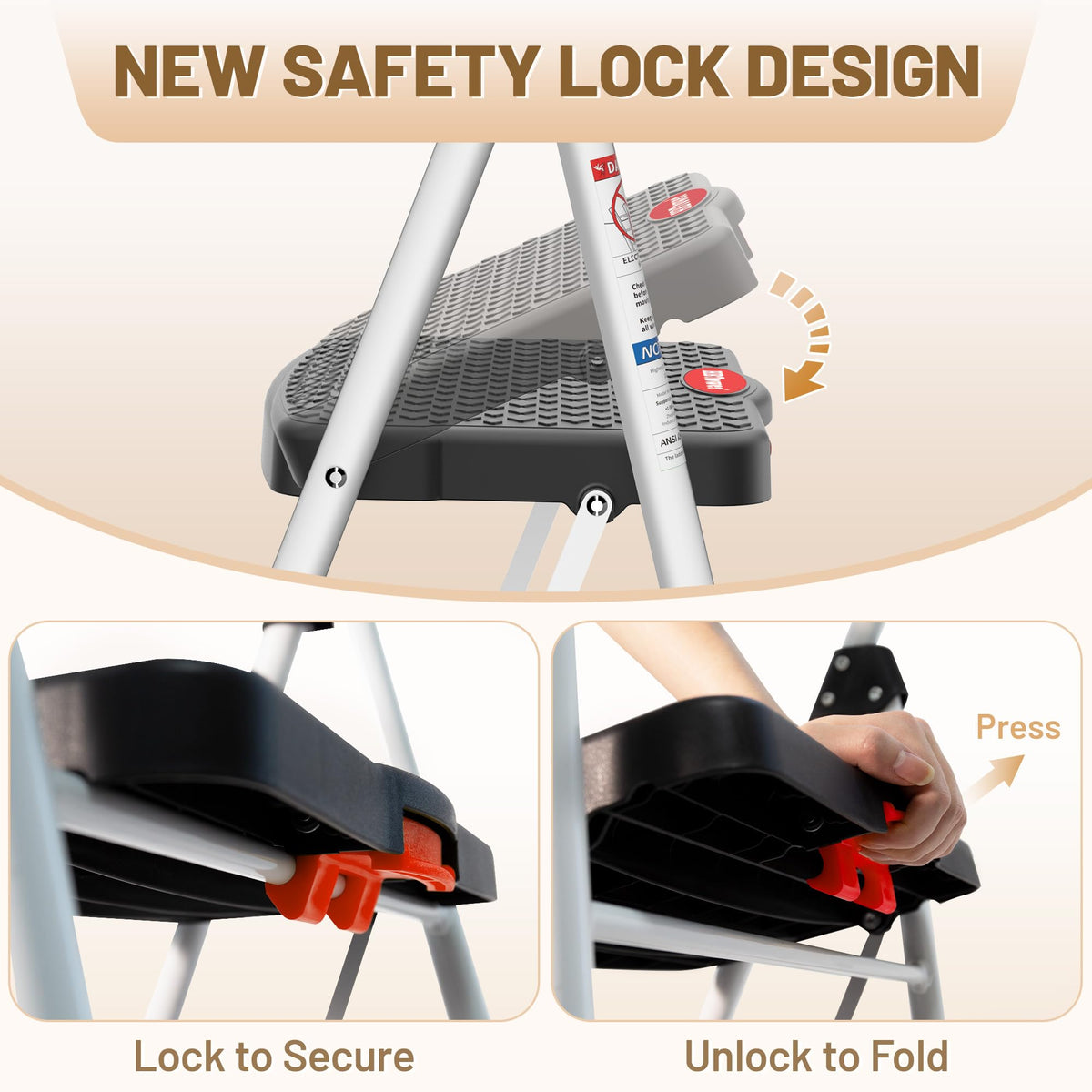 2 Step Ladder with Anti-Slip Pedal T2970