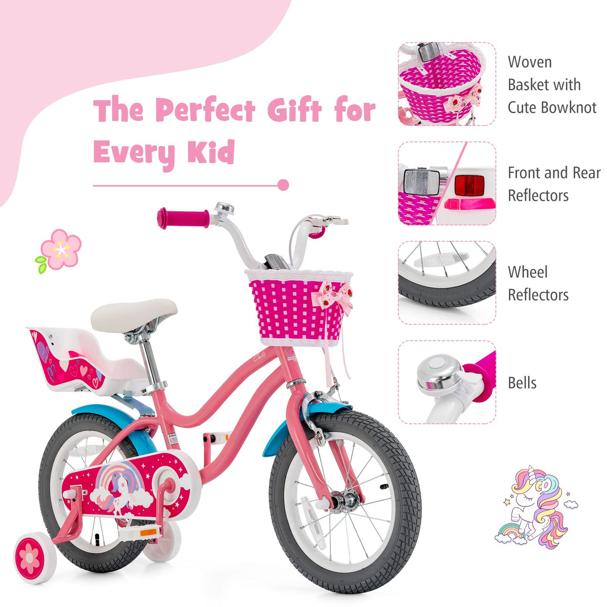 14 Inch Kids Bike with Training Wheels U117999