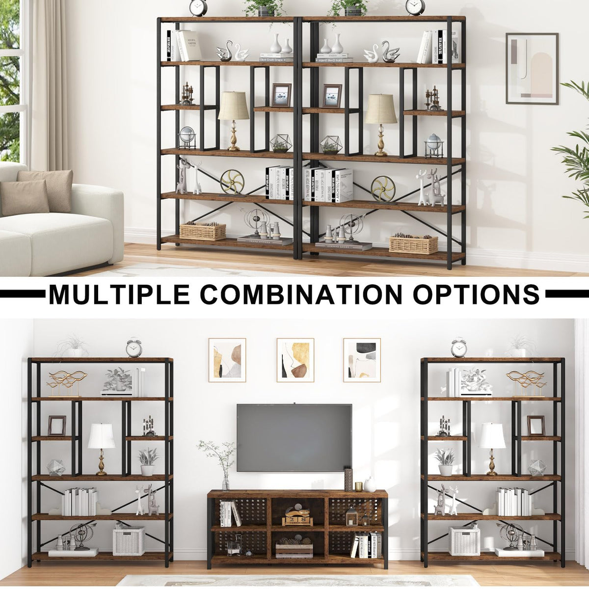 6 Tier Industrial Bookshelf J619909