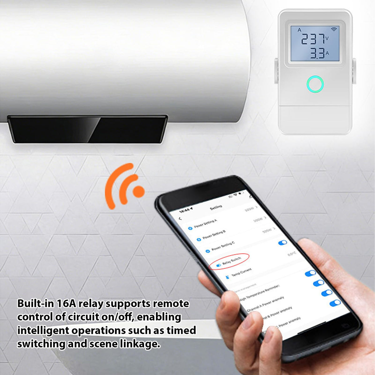Wi Fi Real Time Electricity Usage Monitor with 3 100A Clamps E984