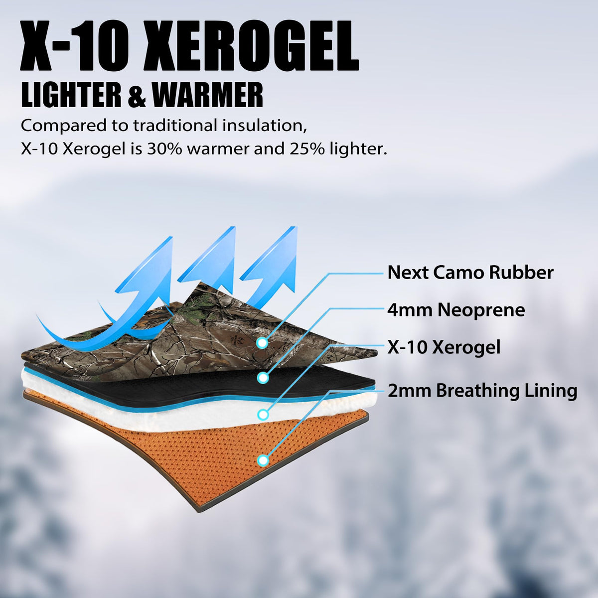 Waterproof Insulated Rubber Hunting Boots X67015