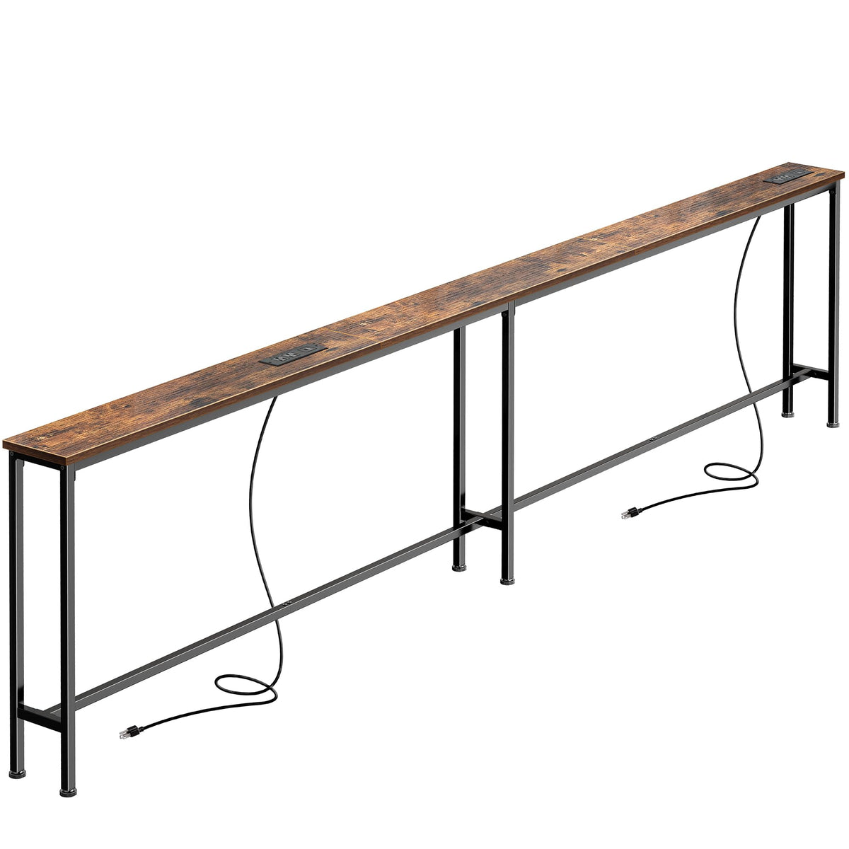 102 Inch Sofa Table with Power Outlets and USB-C Ports E87098