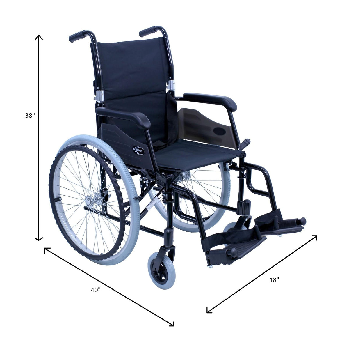 Black Ultra Lightweight Wheelchair Q779