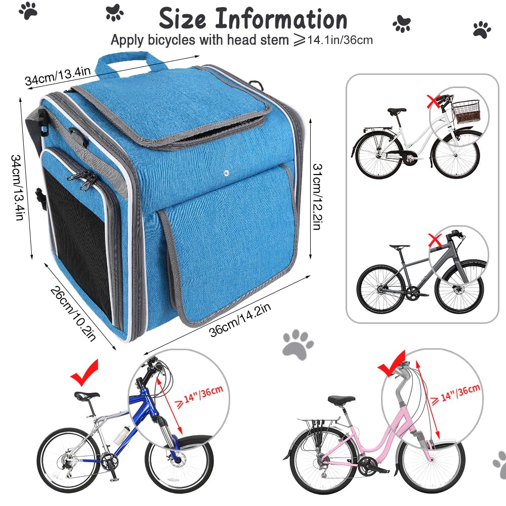 Expandable Foldable Dog Bike Basket Carrier S751710