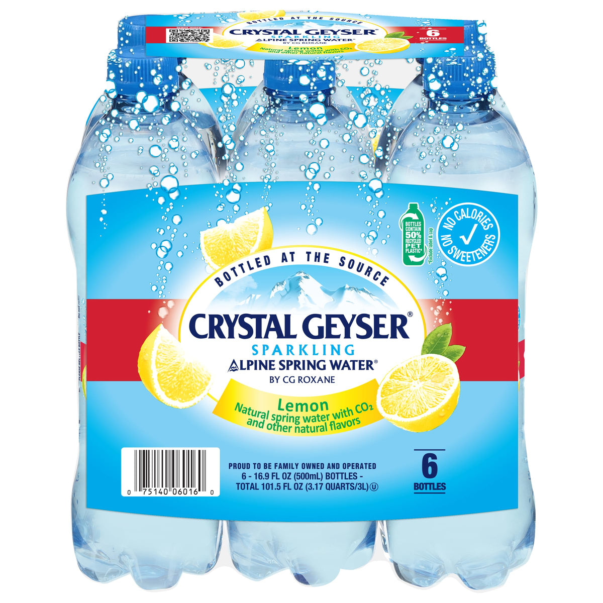 Sparkling Alpine Spring Water Lemon 6-Pack 16.9oz Bottles R983991