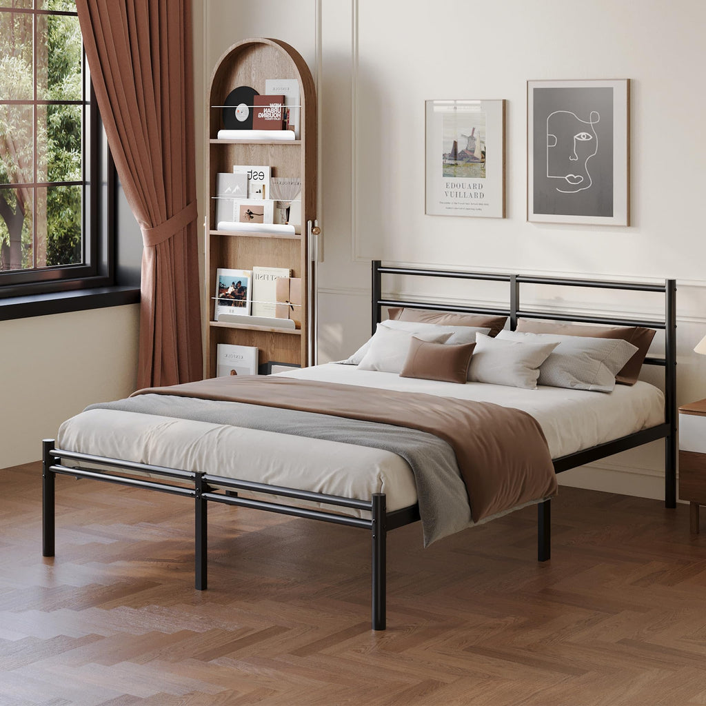 Full Size Bed Frame with Headboard and Footboard S12275
