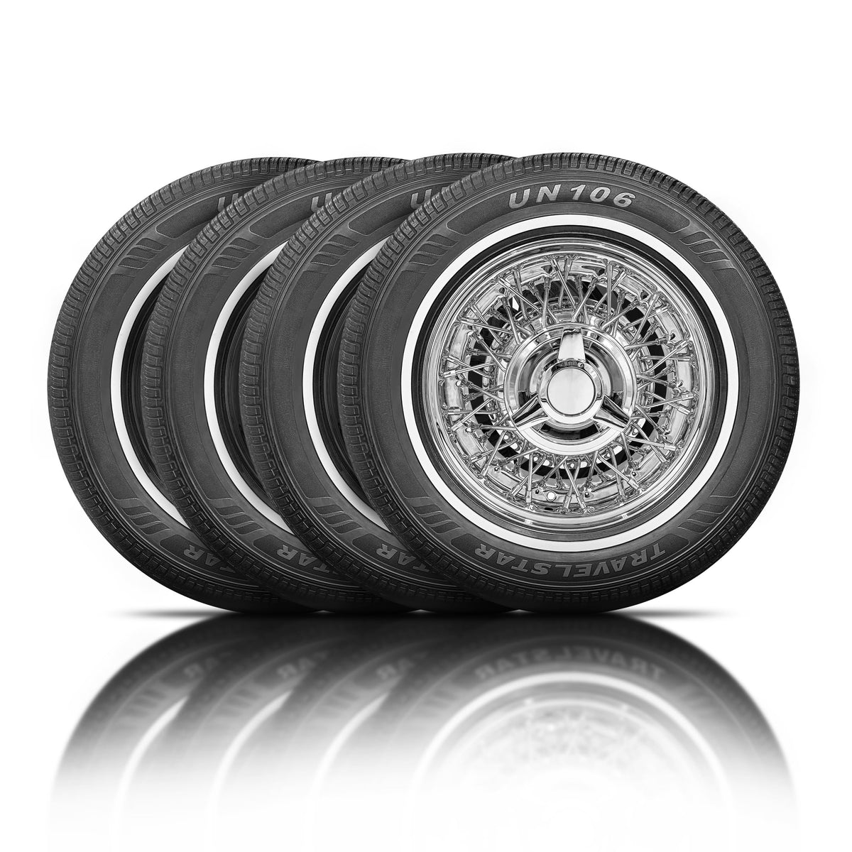 Set of 4 White Wall Radial Tire M31445