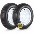 2-Pack Trailer Tire Rim Assembly 4.80-12 White 4 Lug N342