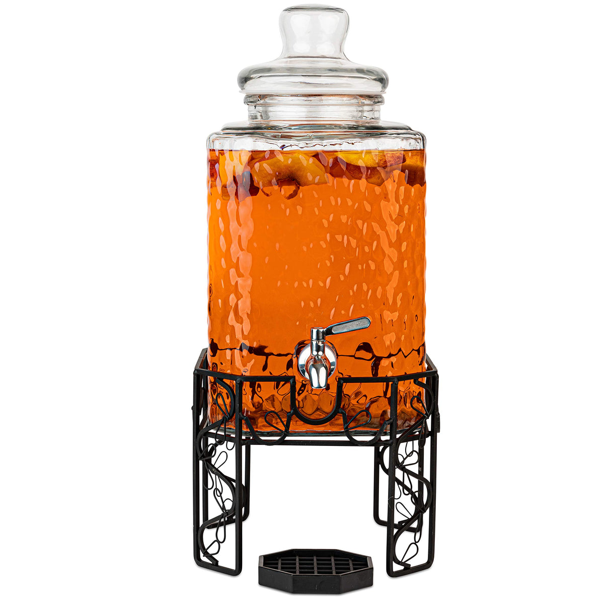 2.5 Gallon Glass Beverage Dispenser with Stainless Steel Spigot R23976
