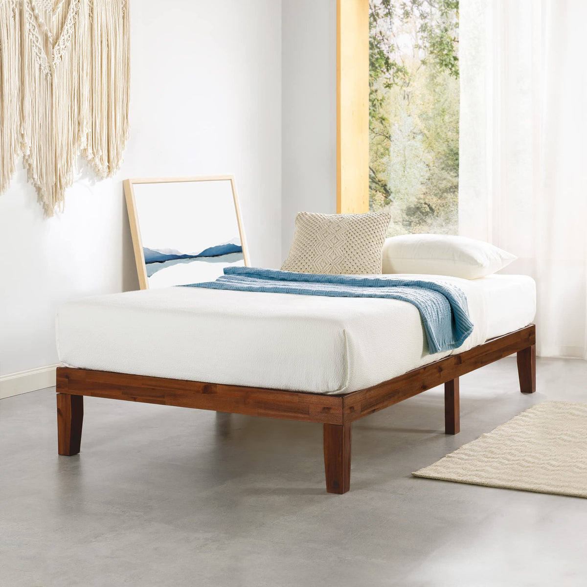 12-Inch Solid Wood Platform Bed, Twin, Espresso N170467