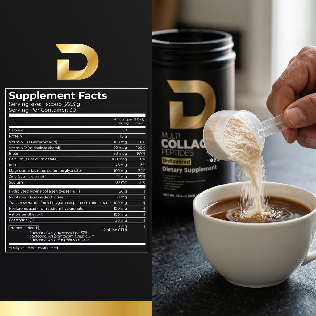 Multi Collagen Peptides Powder Unflavored 30 Servings U798449