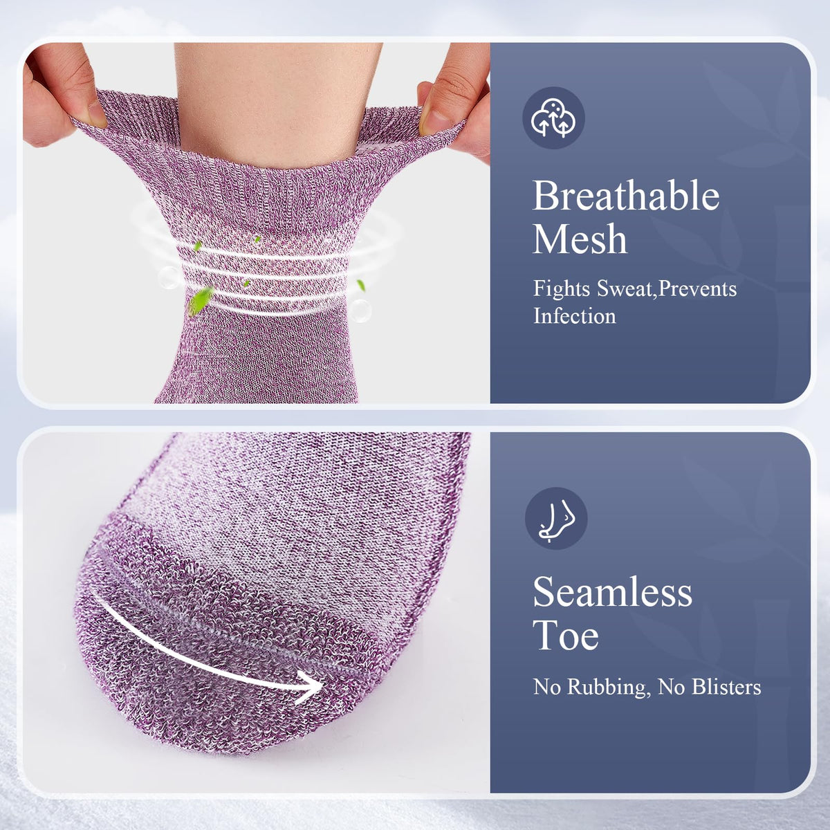 Bamboo Viscose Non Binding Wide Top Ankle Socks K686