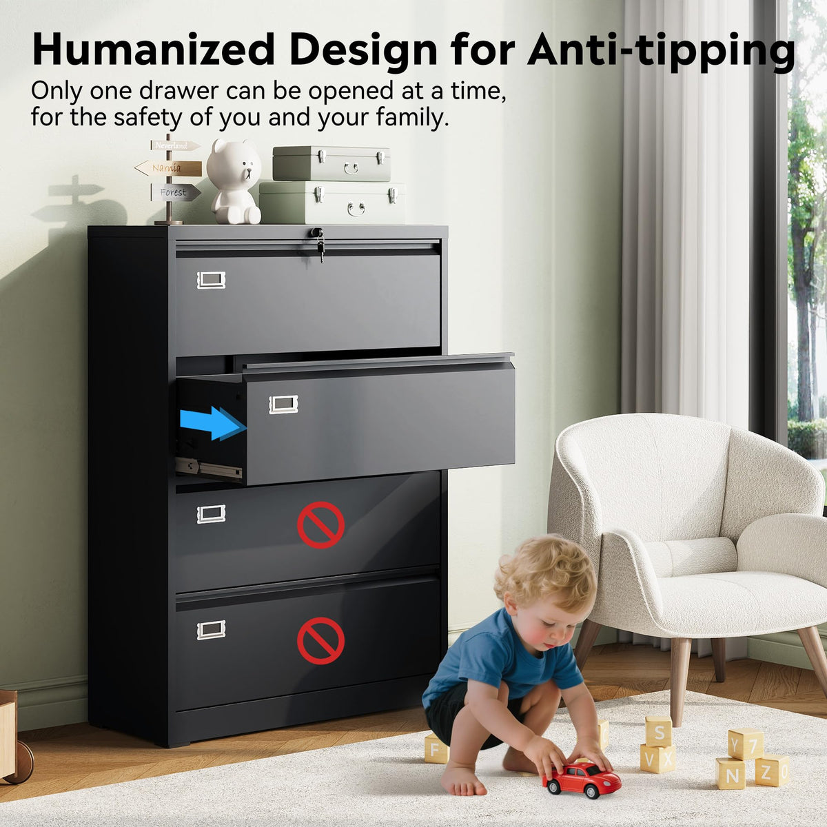 4 Drawer File Cabinet F227