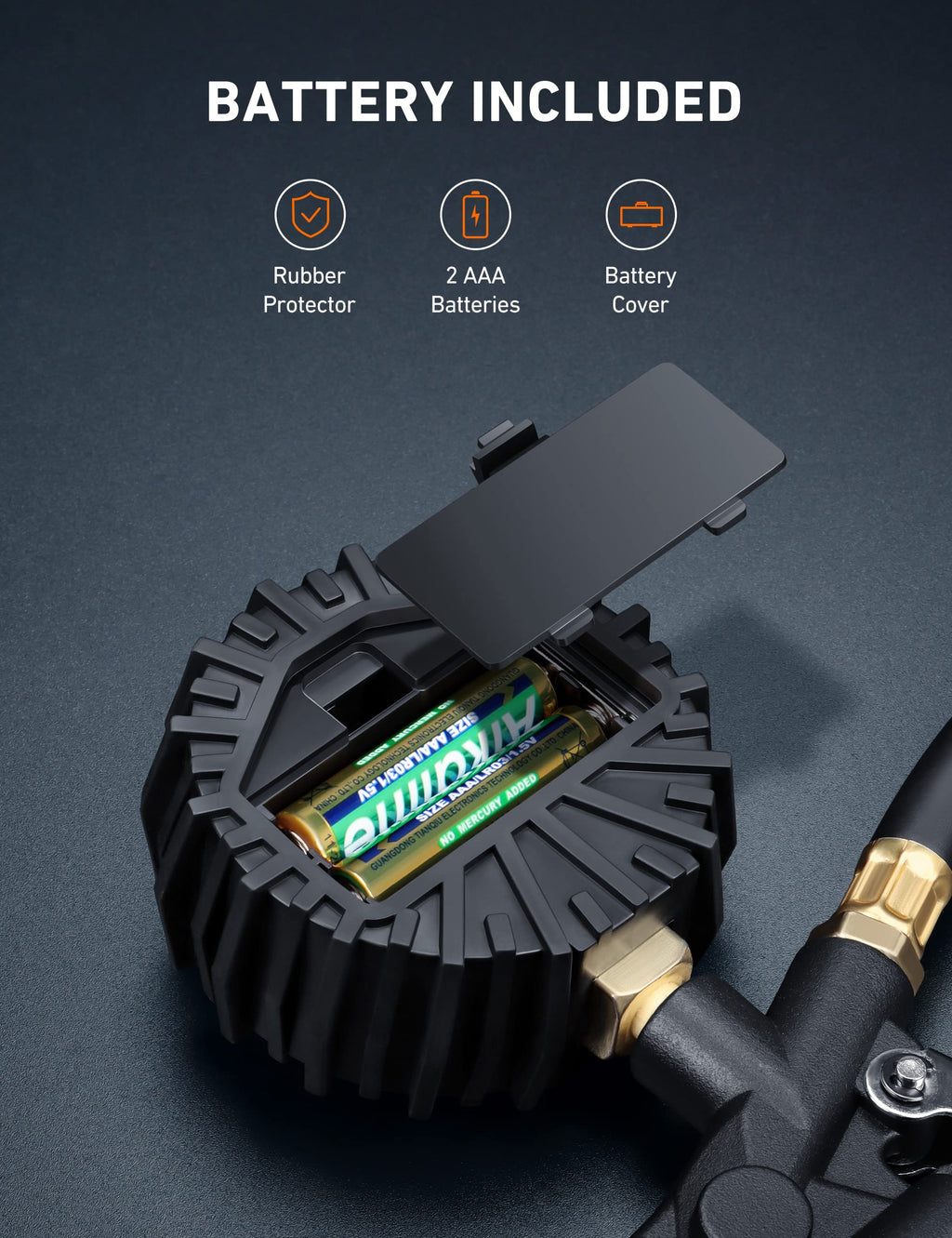 Digital Tire Pressure Gauge with Inflator 3-250 PSI V92791