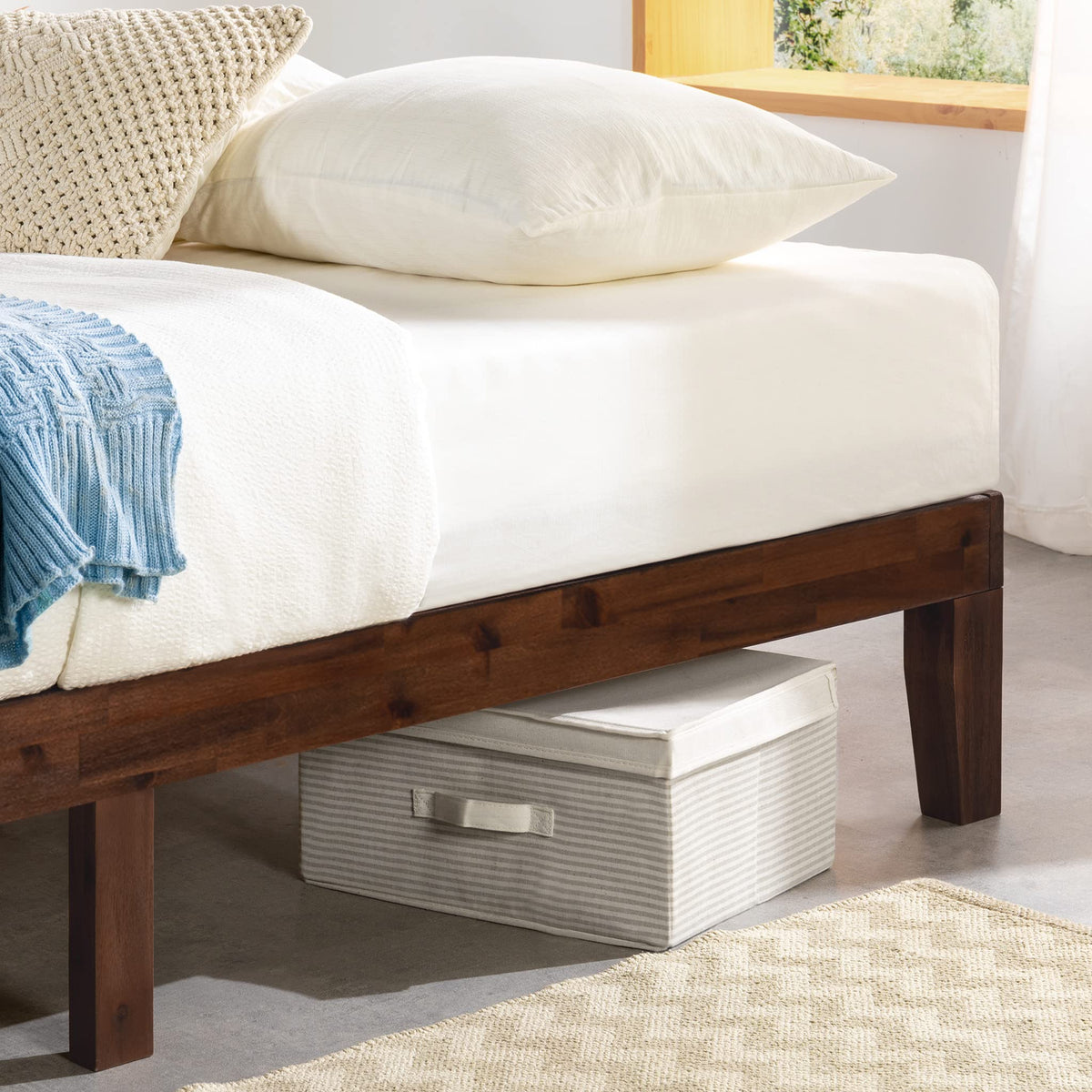 12-Inch Solid Wood Platform Bed, Twin, Espresso N170467