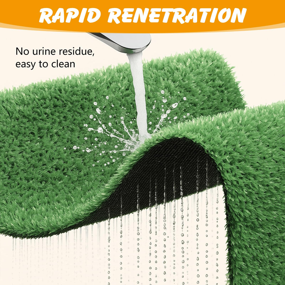 Dog Grass Pad with Tray, 35 x 23 in, 2 Replacement Turf Pads K450210