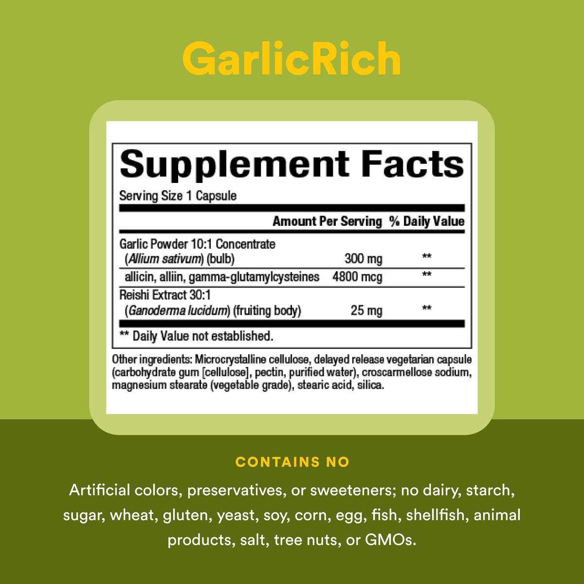 Garlic + Reishi 120 Delayed Release Veg Caps R711145