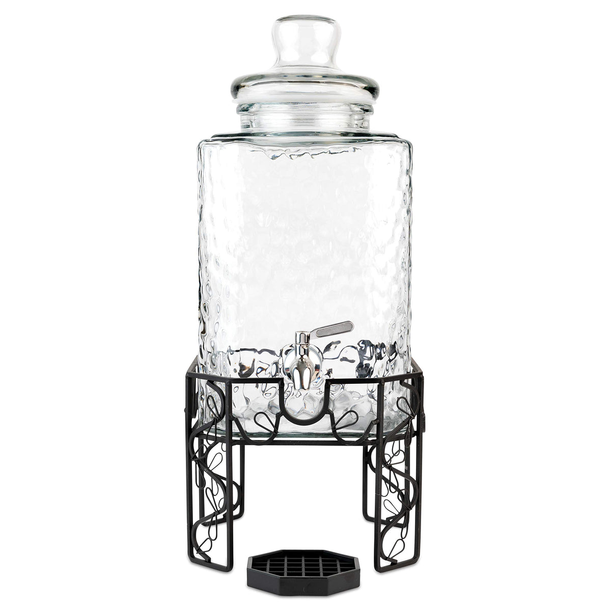 2.5 Gallon Glass Beverage Dispenser with Stainless Steel Spigot R23976
