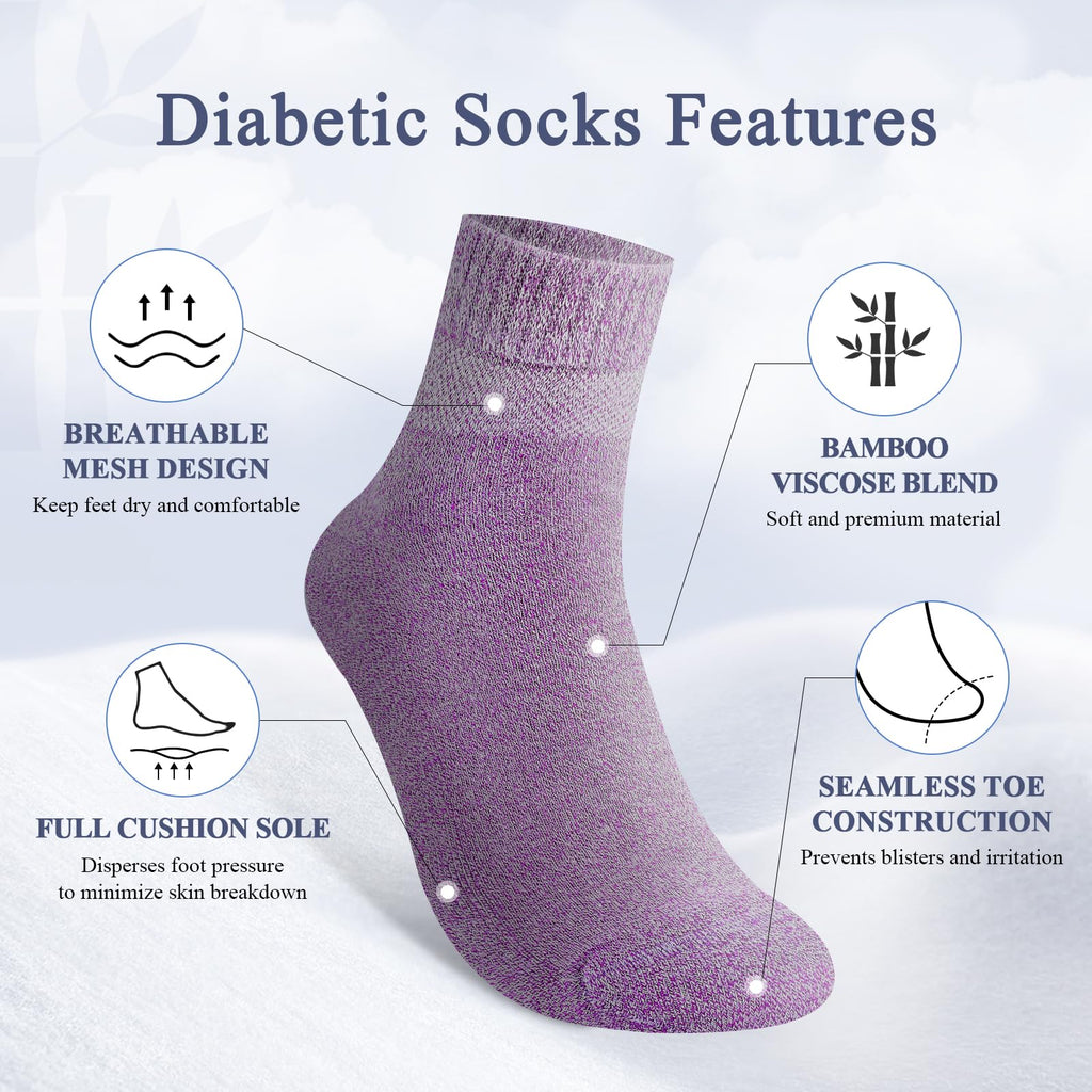 Bamboo Viscose Non Binding Wide Top Ankle Socks K686