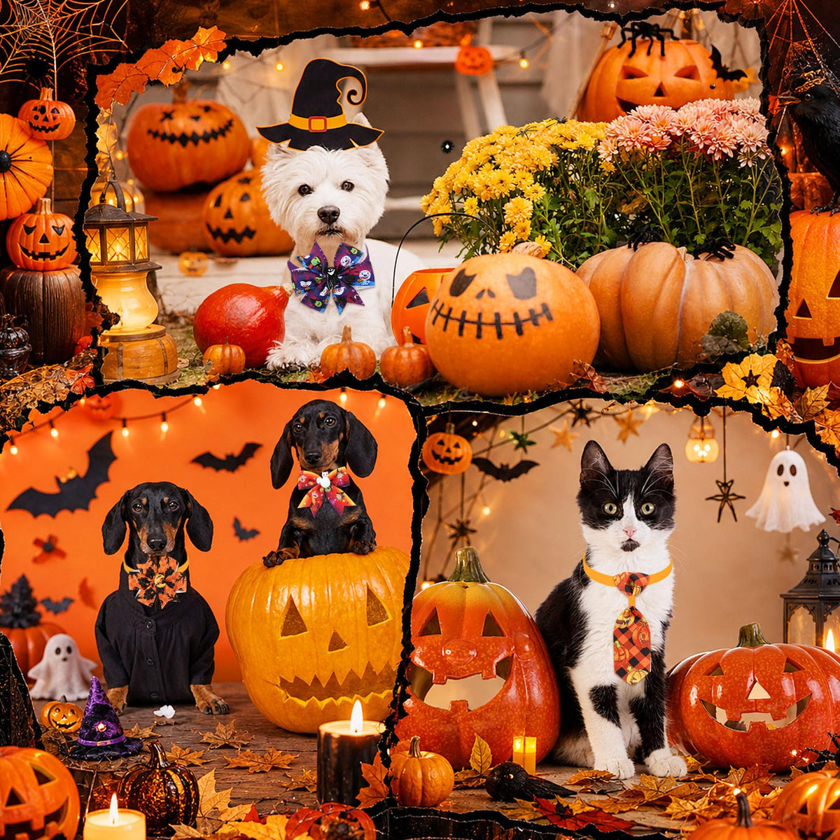 100 Pcs Dog Bow Tie J8412