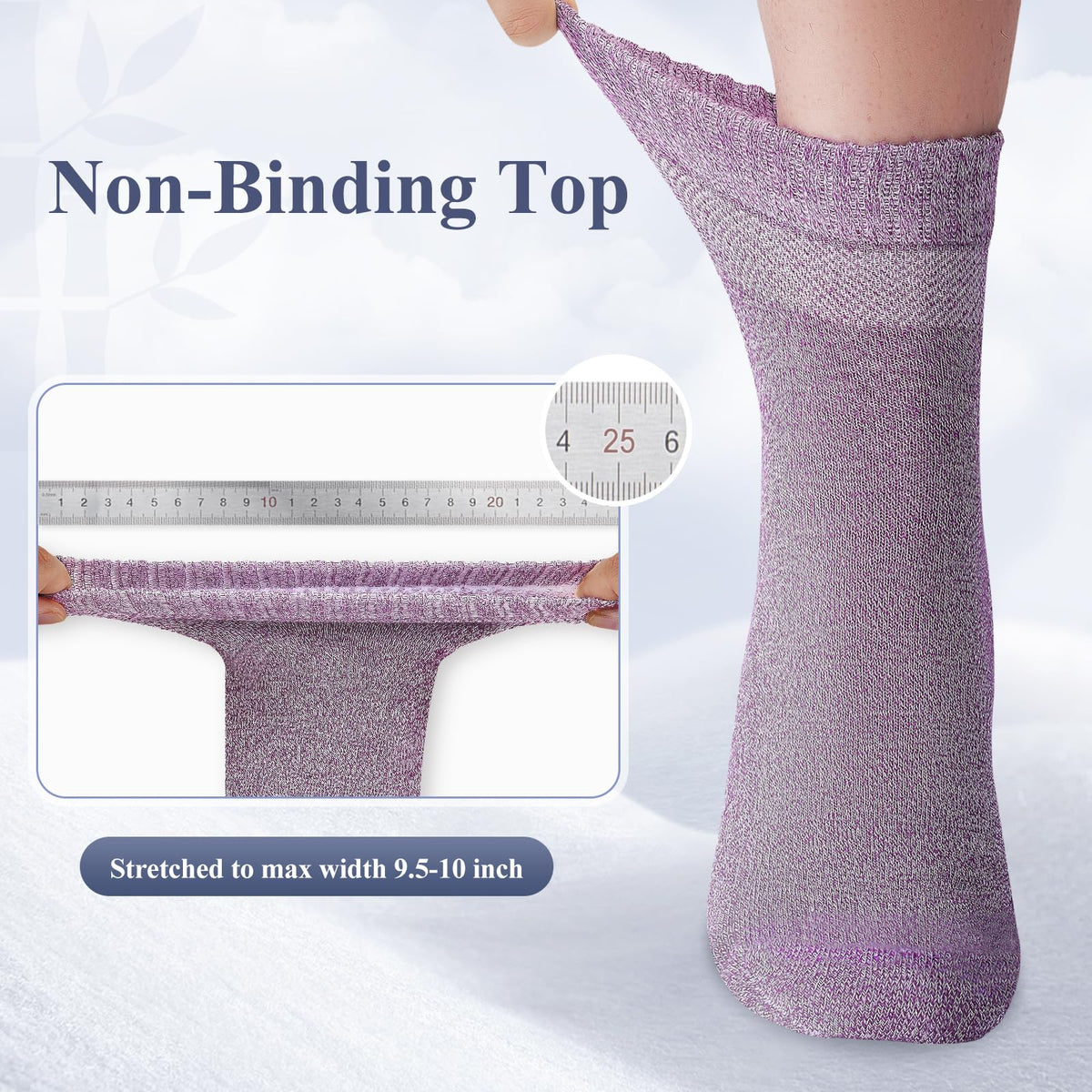Bamboo Viscose Non Binding Wide Top Ankle Socks K686