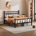 Black Full Bed Frame with Headboard K48529
