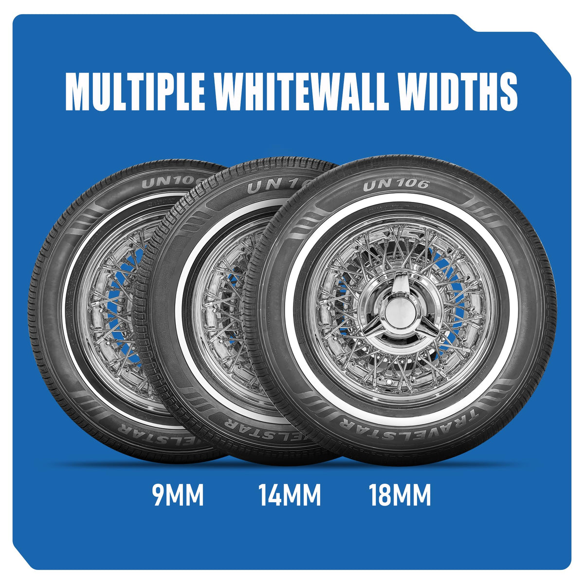 Set of 4 White Wall Radial Tire M31445