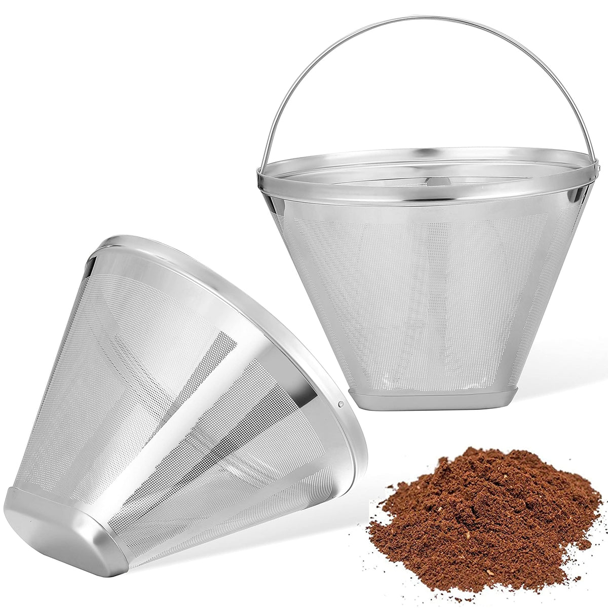 #4 Cone Reusable Stainless Steel Coffee Filters E8145