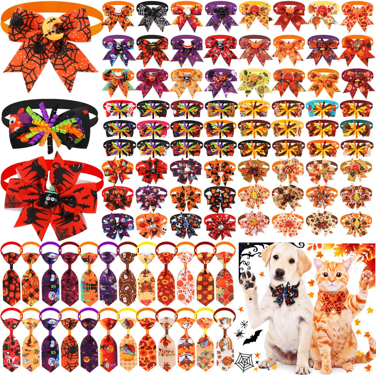 100 Pcs Dog Bow Tie J8412
